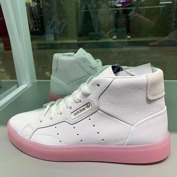 adidas sleek white pink